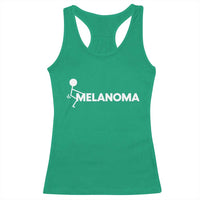 Fuck Melanoma Awareness Racerback Tank Top Funny Stick Figure Warrior