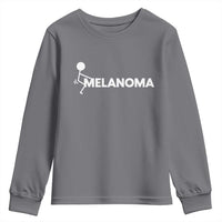 Fuck Melanoma Awareness Youth Sweatshirt Funny Stick Figure Warrior