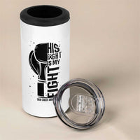 Skin Cancer Warrior Boxing Gift 4 in 1 Can Cooler Tumbler His Fight My Fight