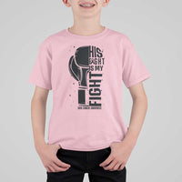 Skin Cancer Warrior Boxing Gift T Shirt For Kid His Fight My Fight