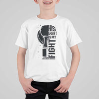 Skin Cancer Warrior Boxing Gift T Shirt For Kid His Fight My Fight