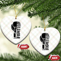 Skin Cancer Warrior Boxing Gift Ceramic Ornament His Fight My Fight