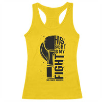 Skin Cancer Warrior Boxing Gift Racerback Tank Top His Fight My Fight