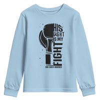 Skin Cancer Warrior Boxing Gift Youth Sweatshirt His Fight My Fight
