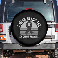 I Wear Black For Skin Cancer Awareness Spare Tire Cover Retro Vintage Sunset