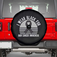 I Wear Black For Skin Cancer Awareness Spare Tire Cover Retro Vintage Sunset