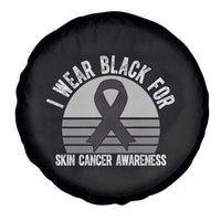 I Wear Black For Skin Cancer Awareness Spare Tire Cover Retro Vintage Sunset