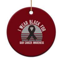 I Wear Black For Skin Cancer Awareness Ceramic Ornament Retro Vintage Sunset