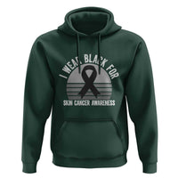 I Wear Black For Skin Cancer Awareness Hoodie Retro Vintage Sunset