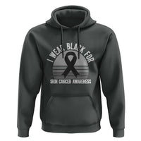I Wear Black For Skin Cancer Awareness Hoodie Retro Vintage Sunset