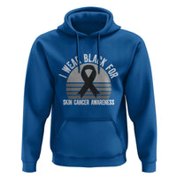 I Wear Black For Skin Cancer Awareness Hoodie Retro Vintage Sunset