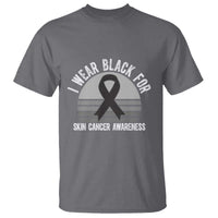 I Wear Black For Skin Cancer Awareness T Shirt Retro Vintage Sunset