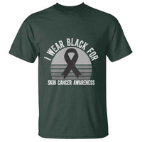 I Wear Black For Skin Cancer Awareness T Shirt Retro Vintage Sunset