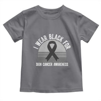 I Wear Black For Skin Cancer Awareness Toddler T Shirt Retro Vintage Sunset