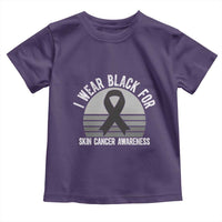 I Wear Black For Skin Cancer Awareness Toddler T Shirt Retro Vintage Sunset