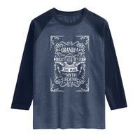 Vintage Fathers Day Gift For Grandpa Raglan Shirt The Man The Myth The Legend