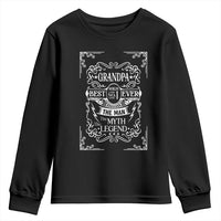 Vintage Fathers Day Gift For Grandpa Youth Sweatshirt The Man The Myth The Legend