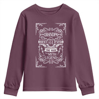 Vintage Fathers Day Gift For Grandpa Youth Sweatshirt The Man The Myth The Legend