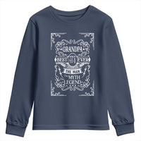 Vintage Fathers Day Gift For Grandpa Youth Sweatshirt The Man The Myth The Legend