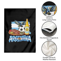 Argentine Pride Soccer And Beer Garden Flag Football Fan Graphic