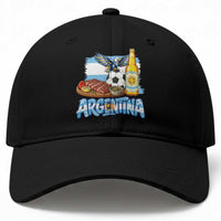 Argentine Pride Soccer And Beer Baseball Cap Football Fan Graphic