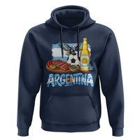 Argentine Pride Soccer And Beer Hoodie Football Fan Graphic