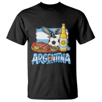 Argentine Pride Soccer And Beer T Shirt Football Fan Graphic