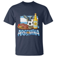 Argentine Pride Soccer And Beer T Shirt Football Fan Graphic
