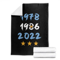 Argentina 3 Stars Champions Throw Blanket 1978 1986 2022 Football Pride