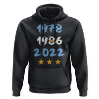 Argentina 3 Stars Champions Hoodie 1978 1986 2022 Football Pride