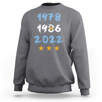 Argentina 3 Stars Champions Sweatshirt 1978 1986 2022 Football Pride