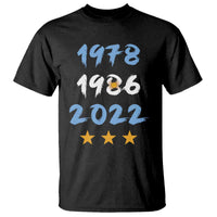 Argentina 3 Stars Champions T Shirt 1978 1986 2022 Football Pride