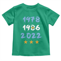 Argentina 3 Stars Champions Toddler T Shirt 1978 1986 2022 Football Pride