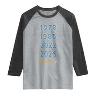 Argentina Flag Pride Soccer Raglan Shirt 1978 1986 2022 Future Fourth Star