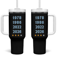 Argentina Flag Pride Soccer Tumbler With Handle 1978 1986 2022 Future Fourth Star