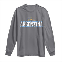 Proud Argentina Futbol Supporter National Pride Gift Long Sleeve Shirt