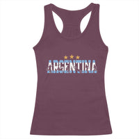 Proud Argentina Futbol Supporter National Pride Gift Racerback Tank Top