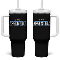 Proud Argentina Futbol Supporter National Pride Gift Tumbler With Handle