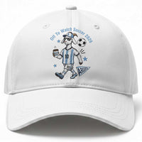 Funny Goat Football Lover Baseball Cap Off To Watch Argentina Soccer 2026