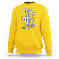 Funny Goat Football Lover Sweatshirt Off To Watch Argentina Soccer 2026