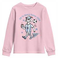 Funny Goat Football Lover Youth Sweatshirt Off To Watch Argentina Soccer 2026