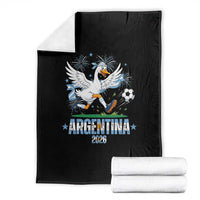 Funny Argentina Soccer Goose Throw Blanket Football Fan Graphic