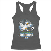 Funny Argentina Soccer Goose Racerback Tank Top Football Fan Graphic