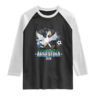 Funny Argentina Soccer Goose Raglan Shirt Football Fan Graphic