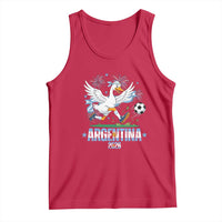 Funny Argentina Soccer Goose Tank Top Football Fan Graphic