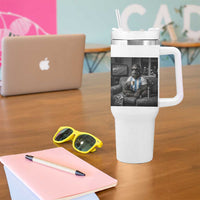 Funny Bigfoot Watching Soccer Tumbler With Handle Argentina Futbol Fan