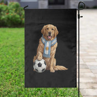 Golden Retriever Soccer Fan Garden Flag Argentina Football Pride