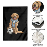 Golden Retriever Soccer Fan Garden Flag Argentina Football Pride