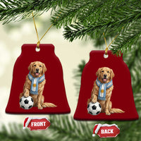 Golden Retriever Soccer Fan Ceramic Ornament Argentina Football Pride