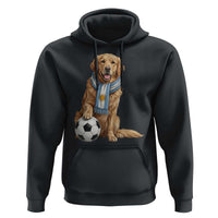 Golden Retriever Soccer Fan Hoodie Argentina Football Pride